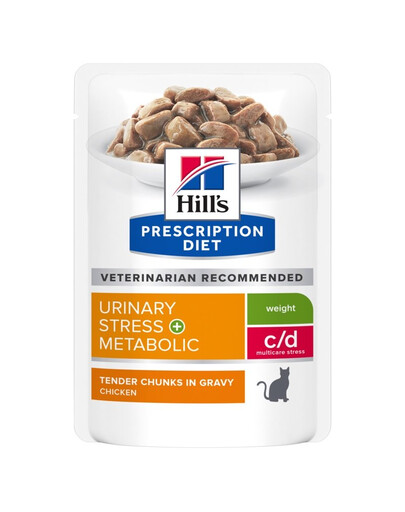 HILL'S PRESCRIPTION DIET c/d Multicare Stress + Metabolic Chicken 12x85 g w saszetkach Kurczak