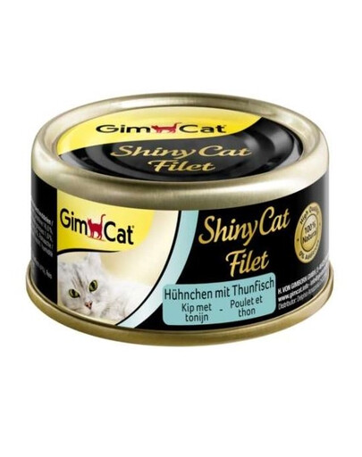 Shiny Cat Filet Chicken&Tuna 70g kurczak i tuńczyk w bulionie