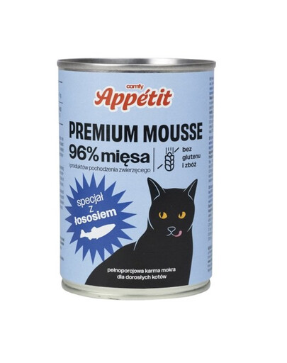 COMFY APPETIT PREMIUM Mousse z łososiem dla kota 400 g