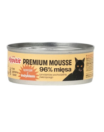 APPETIT PREMIUM Mousse z indykiem dla kota 85 g