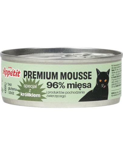 APPETIT PREMIUM Mousse z królikiem dla kota 85 g