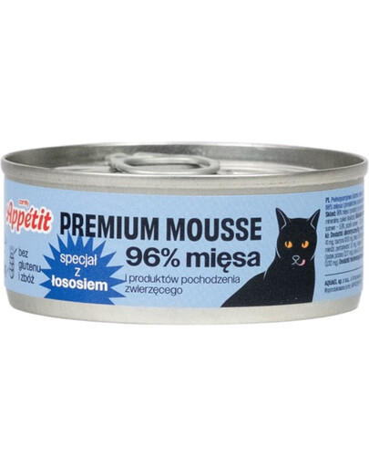 APPETIT PREMIUM Mousse z łososiem dla kota 85 g