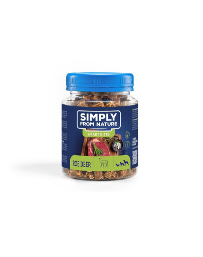 SIMPLY FROM NATURE Smart Bites Trenerki dla psów z sarny, 130 g