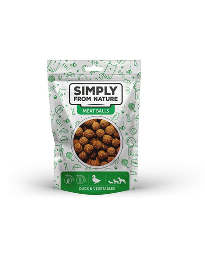 SIMPLY FROM NATURE Meat Balls Kulki z kaczką i warzywami dla psów wszystkich ras 80 g