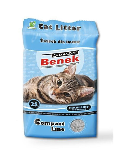 Certech Super Benek Compact Line 25 l - drobny żwirek dla kotów 25l