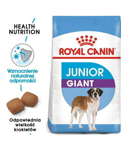 Royal Canin Giant Junior 15kg - karma dla młodych psów ras olbrzymich od 8 do 18/24 msc życia, 15kg