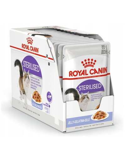 Royal Canin Sterilised jelly 85 g x12 - karma mokra dla kotów dorosłych, sterylizowanych w galarecie 85g x12