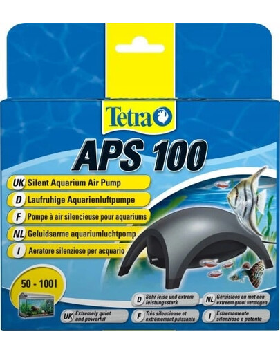 Tetra APS Aquarium Air Pumps APS 100 -  - pompa do napowietrzania akwariów o pojemności 50 - 100l czarna