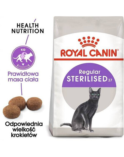 Royal Canin Regular Sterilised 10 kg + 2 kg - sucha karma dla kotów dorosłych, sterylizowanych 10+2kg