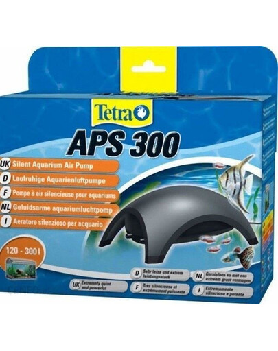 Tetra APS Aquarium Air Pumps APS 300 - pompa do napowietrzania akwariów o pojemności 120 - 300l czarna