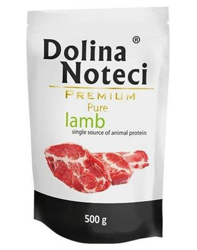 Dolina Noteci doypack pure jagnięcina 500 g - mokra karma dla psów dorosłych