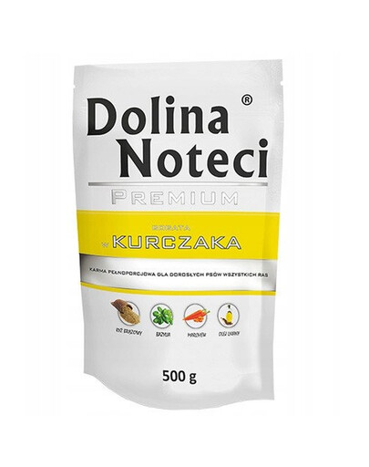 Dolina Noteci Premium Bogata w Kurczaka saszetka 500 g  - karma mokra dla psa 500g