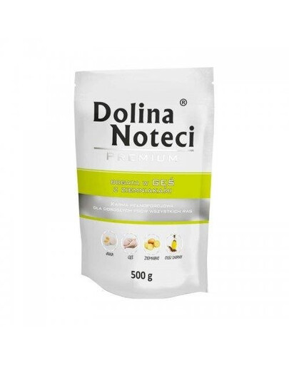 Dolina Noteci Premium Bogata w Gęś z Ziemniakami saszetka 500 g  - karma mokra dla psa 500g