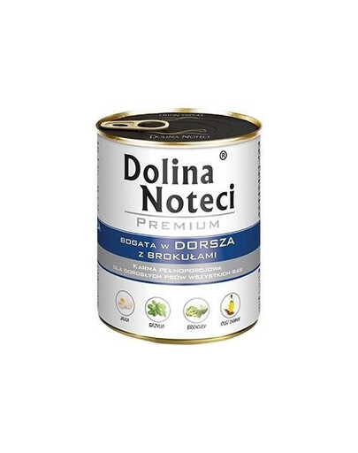 Dolina Noteci Premium Dorsz z Brokułami 800 g - karma morka dla psa 800g