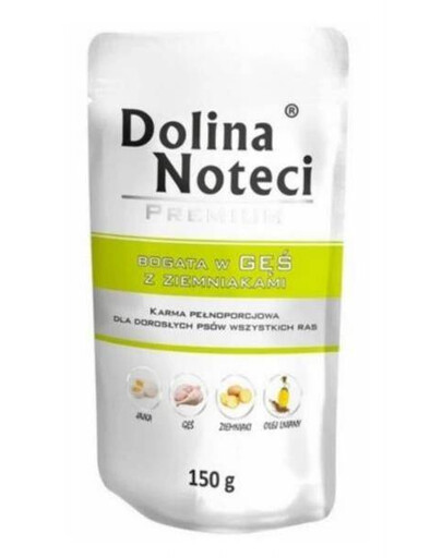 Dolina Noteci bogata w gęś z ziemniakami 150g - mokra karma dla psów dorosłych