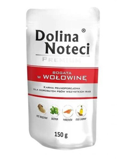 Dolina Noteci bogata w wołowinę 150g - mokra karma dla psów dorosłych