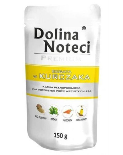 Dolina Noteci bogata w kurczaka 150g - mokra karma dla psów dorosłych