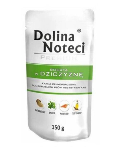 Dolina Noteci bogata w dziczyznę 150g - mokra karma dla psów dorosłych