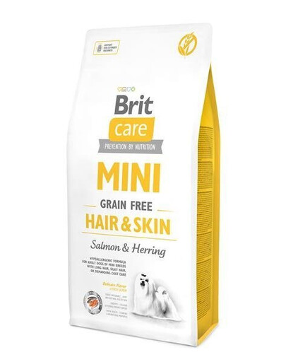 Brit Care Mini Grain-Free Hair & Skin 7 kg - hypoalergiczna bezzbożowa karma dla dorosłych psów ras miniaturowych z długą sierścią 7kg