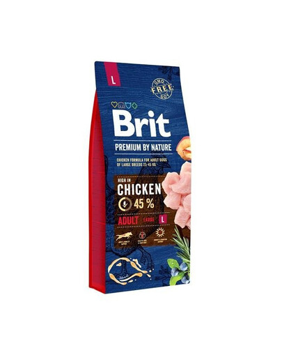 Brit Premium By Nature Adult Large Chicken 15 kg - sucha karma dla dorosłych psów rasy dużej 15kg