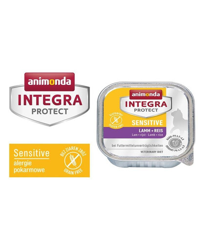 Animonda Integra Protect Sensitive Lamm + Reis 100 g - mokra karma dla kotów z wrażliwym ukladem pokarmowym jagnięcina z ryżem 100g