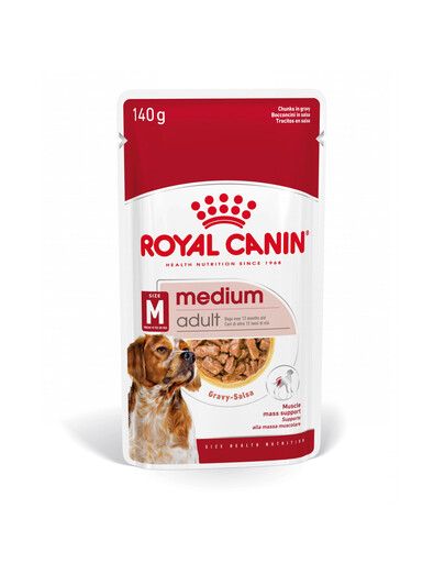 ROYAL CANIN Medium adult, 10x140 g - Mokra karma dla psów ras średnich, 10x140g