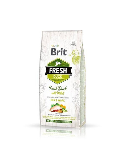 BRIT Fresh Duck Millet Active Run & Work 2.5 kg - sucha karma dla psów 2,5kg