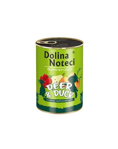 Dolina Noteci Superfood Jeleń i Kaczka 800g - mokra karma dla psów dorosłych, 800g