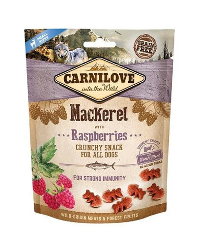 Carnilove crunchy snack mackerel with raspberries with fresh meat 200 g przysmak dla psa