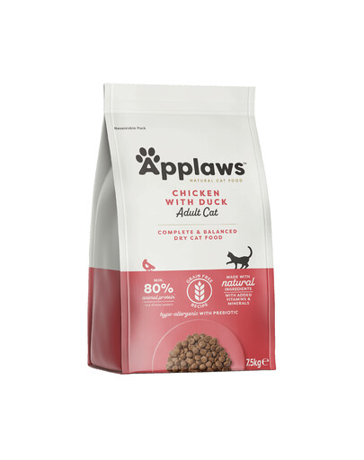 APPLAWS Dry cat Adult kurczak i kaczka karma dla dorosłych kotów 7,5 kg