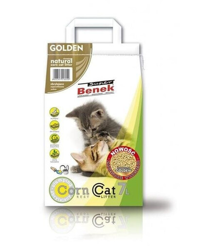 Super Benek Corncat Golden 2x7 L - żwirek kukurydziany dla kotów 14L