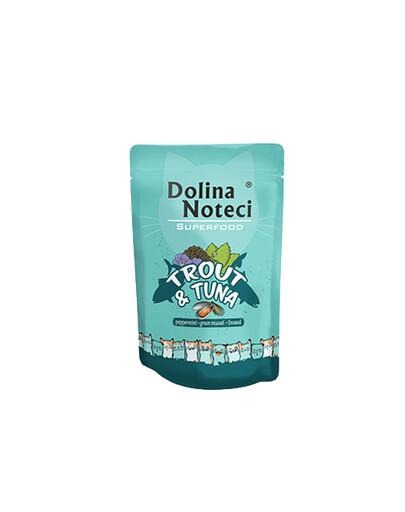 Dolina Noteci SUPER FOOD 85 g – mokra karma dla kota Pstrągi tuńczyk 85g