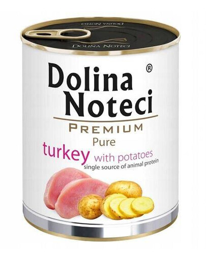 Dolina Noteci pure indyk z ziemniakami 800 g - mokra karma dla psów dorosłych, 800 g