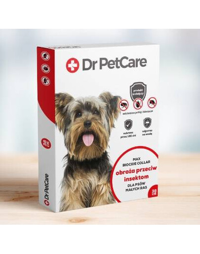 DR PETCARE Max Biocide Collar Obroża na pchły i insekty 38cm