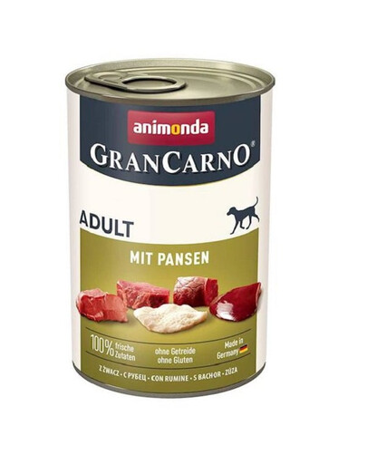 ANIMONDA GranCarno 400 g - Mokra karma dla psów, Wieprzowina ze żwaczem 400 g