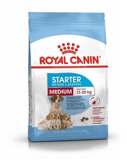 Royal Canin SHN Medium Starter Mother&Baby Dog 15kg - sucha karma dla suk w ciąży i szczeniąt, średnie rasy, 15 kg