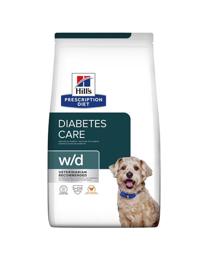 HILL'S Prescription Diet w/d Diabetes Care Chicken Adult, 10 kg - karma dietetyczna dla psów z cukrzycą, 10 kg