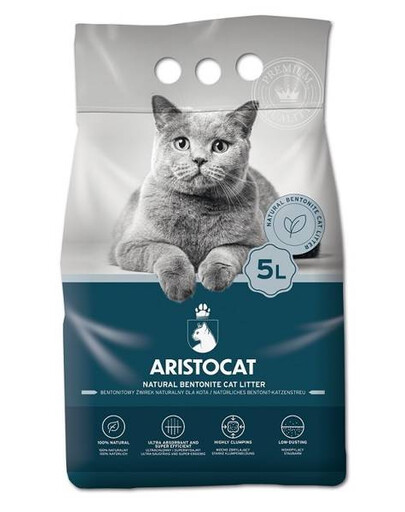 ARISTOCAT Bentonite Plus żwirek bentonitowy naturalny  o zapachu ziemi 5 l