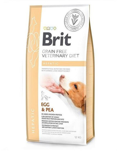 BRIT Veterinary Diets Dog Hepatic 12 kg - sucha karma dla psów dorosłych, 12 kg