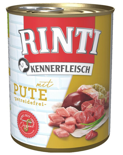 RINTI Kennerfleisch Turkey- mokra karma dla psa indyk 400 g