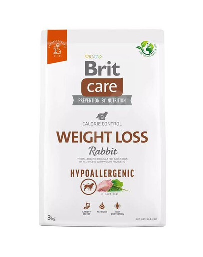 Brit care dog hypoallergenic weight loss 3kg - hipoalergiczna sucha karma dla psów dorosłych, z nadwagą, 3kg