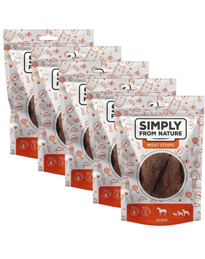 SIMPLY FROM NATURE Meat Strips Mięsne paski z koniny dla psów 5x80 g