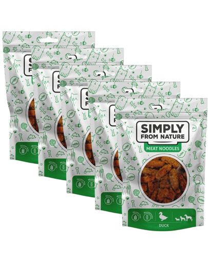 SIMPLY FROM NATURE Meat Noodles Mięsne kluski z kaczką dla psów 5x80 g