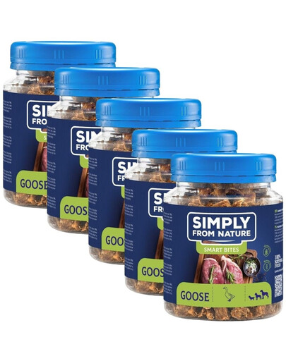 SIMPLY FROM NATURE Smart Bites Trenerki z gęsi dla psów 5x130 g