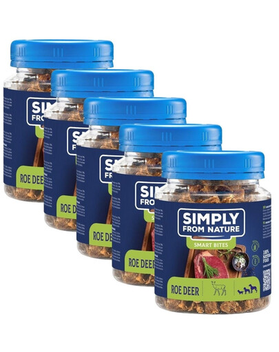 SIMPLY FROM NATURE Smart Bites Trenerki z sarny dla psów 5x130 g