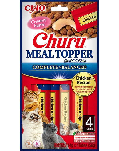 Meal Topper Chicken 4x14 g kremowy dodatek z kurczakiem do karmy dla kotów