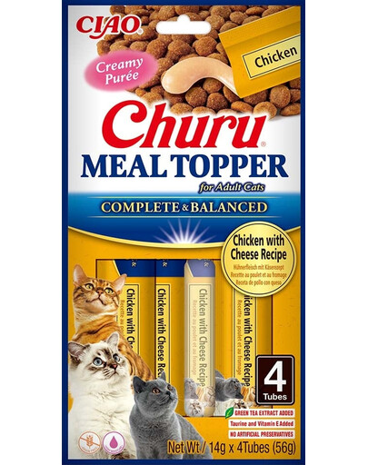 Meal Topper Chicken Cheese 4x14 g kremowy dodatek z kurczakiem i serem do karmy dla kotów