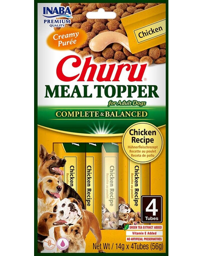 Dog Meal Topper Chicken 4x14 g kremowy dodatek z kurczakiem do karmy dla psów