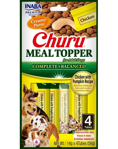 Dog Meal Topper Chicken Pumpkin 4x14 g kremowy dodatek z kurczakiem i dynią do karmy dla psów