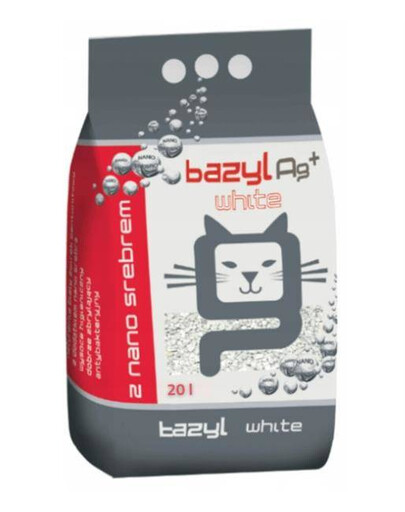 Bazyl Ag+ Compact White 20L - żwirek dla kota 20L